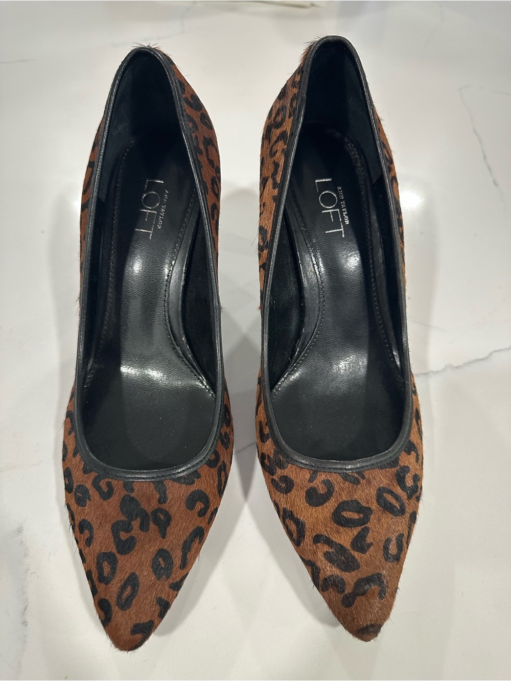 LOFT Leopard-Print Pointed Pumps - Brown & Black